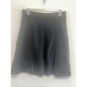 MOSSIMO Ladies size 12 Black A-LINE WRAP Knee Length Flare Skirt